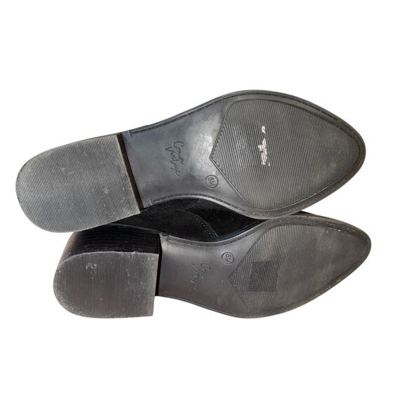 Crown Vintage‎ Women’s Black & Animal-Print Suede Block Heel Boots Size 8 - Picture 8 of 8